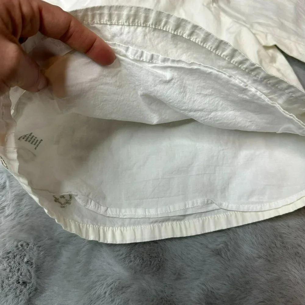 Janie and Jack Baby Girls 18-24 Months White High Neck Heart Embroidered LS Cott - Picture 7 of 11